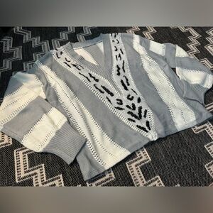 Leopard Print V-Neck Sweater